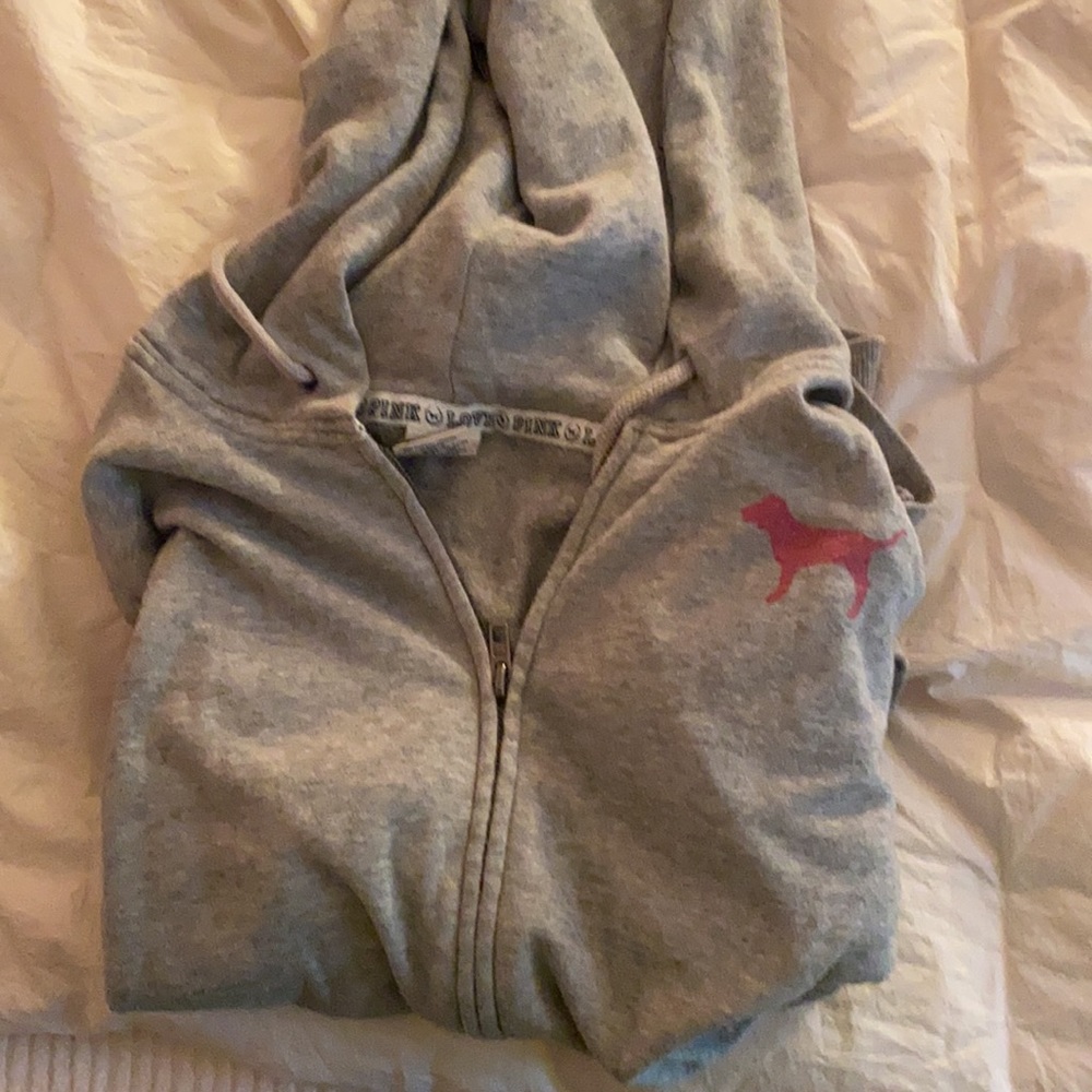 VS Pink Zip Up Sweatshirt